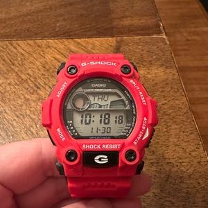 Men’s red G-Shock watch